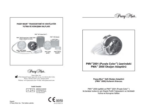 Turkish Instruction Booklet PMA 2000